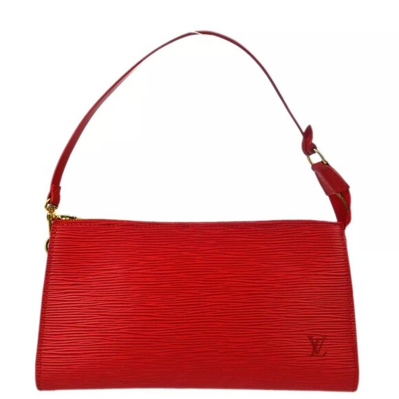 Louis Vuitton Red Epi Pochette Accessoires Pouch Handbag - Picture 1 of 7